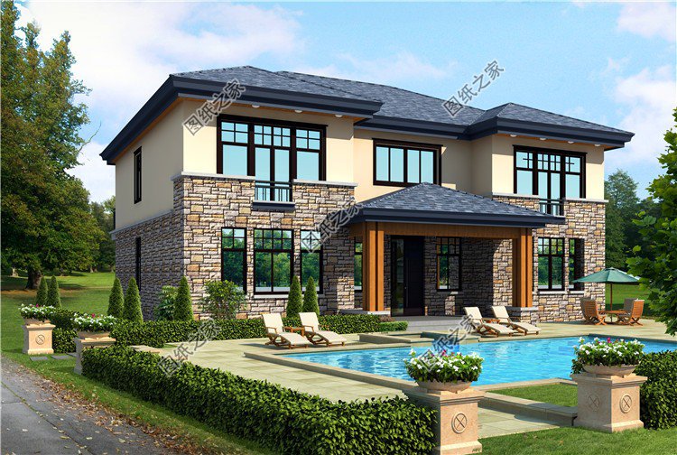 農(nóng)村建房二層設(shè)計(jì)效果圖，公共區(qū)域空間大，真正自在人家