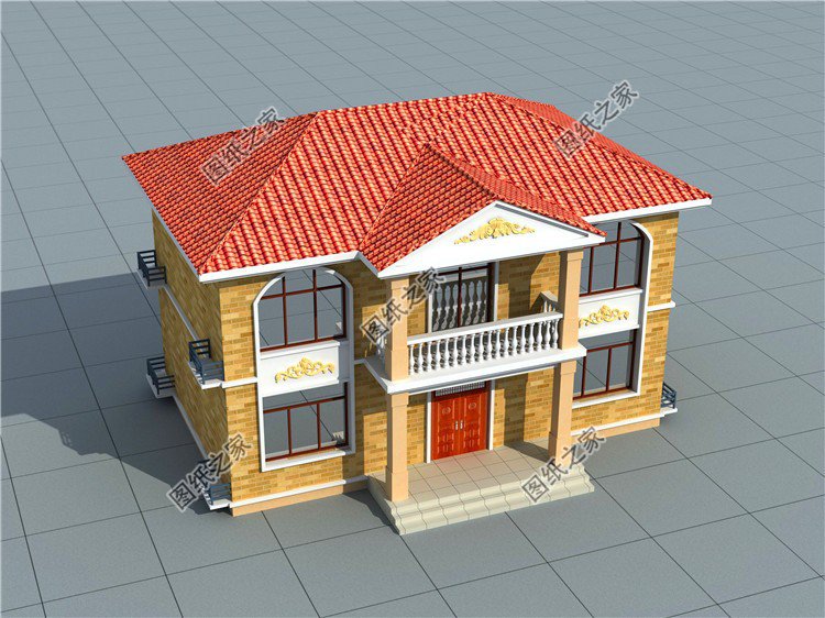 農(nóng)村建房二層設(shè)計(jì)效果圖，公共區(qū)域空間大，真正自在人家