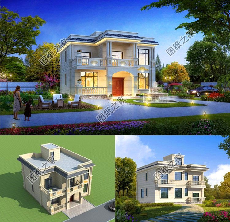 三間兩層樓房設(shè)計(jì)圖，實(shí)惠又漂亮，適合大眾的好戶(hù)型