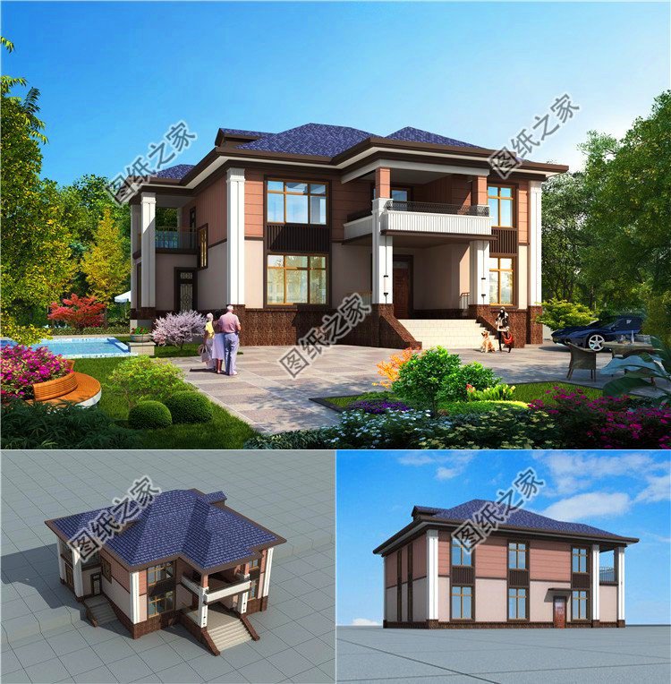 農(nóng)村建二層樓別墅圖片，布局大氣經(jīng)得起推敲，光看著就是一種享受