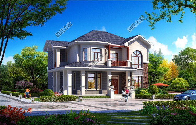 別墅房子效果圖，戶型端莊優(yōu)雅盡顯富貴，鄉(xiāng)親都稱羨慕不已