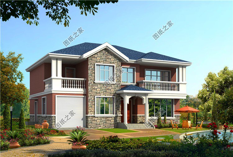 農(nóng)村二層別墅圖片外觀圖，建好風(fēng)光無限，讓家人住得舒服又體面