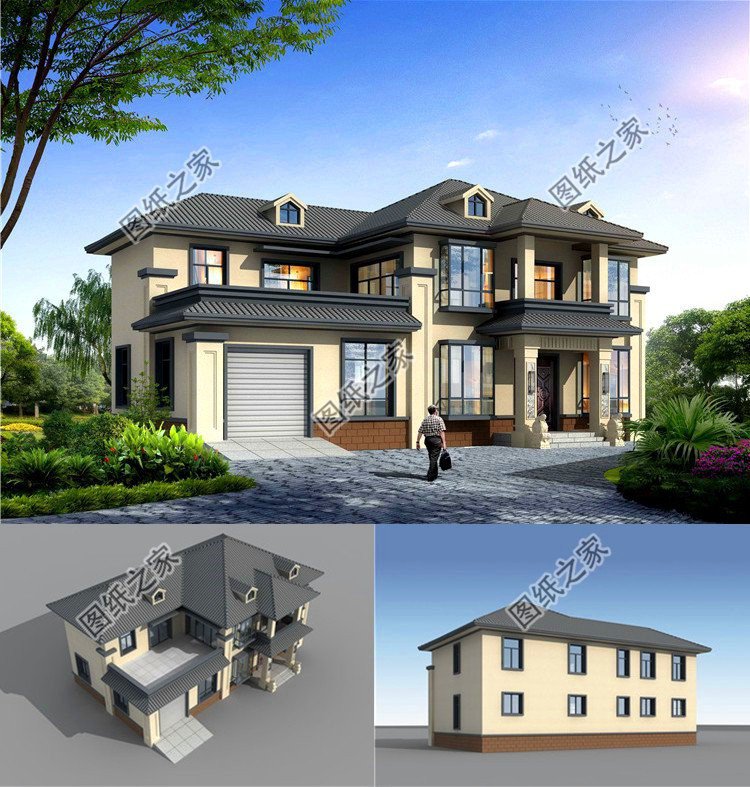 農(nóng)村二層別墅圖片外觀圖，建好風(fēng)光無限，讓家人住得舒服又體面