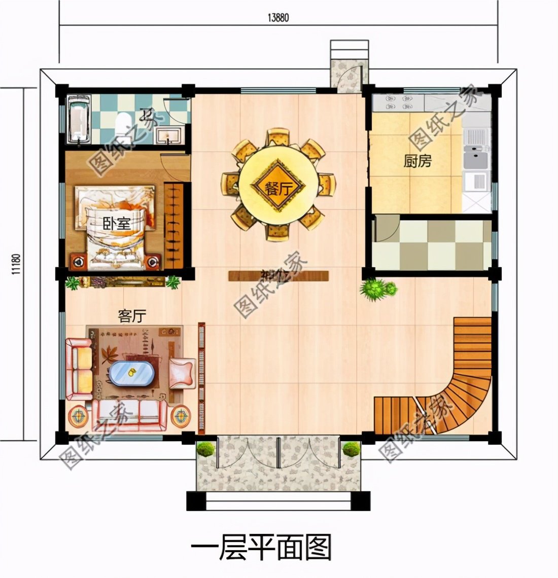 農(nóng)村別墅設(shè)計(jì)三層效果圖，讓人愛到骨子里，難怪越來越多人回村建房