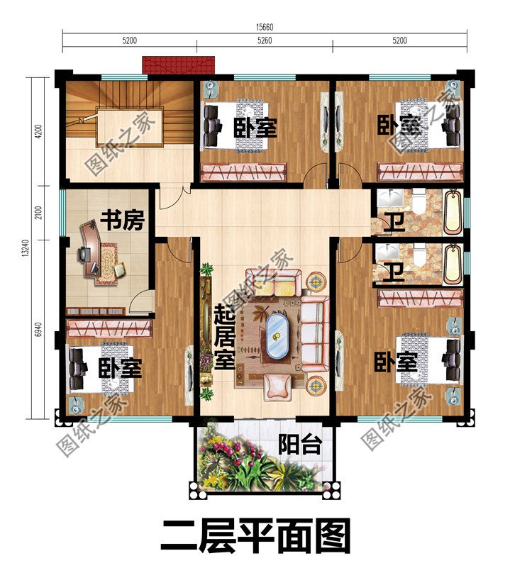 帶堂屋新農(nóng)村三層房屋別墅設(shè)計圖紙