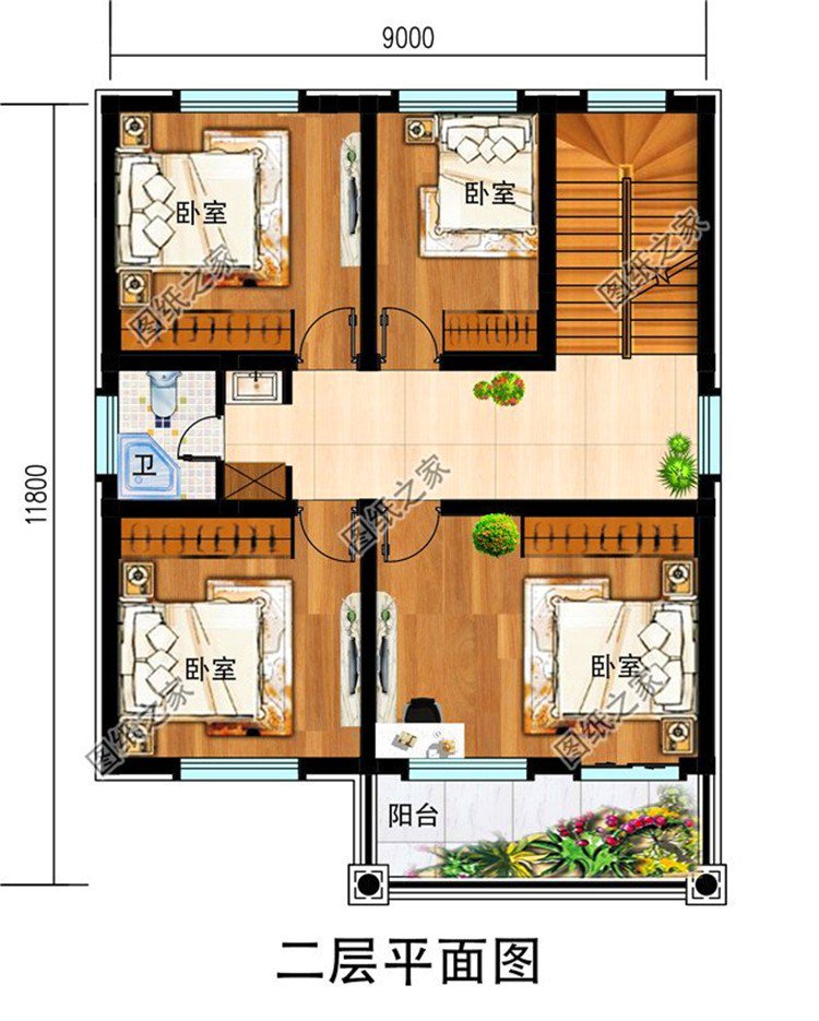 小面寬三層別墅設計圖，小面寬這樣建太美了，宅基地小的就建這樣的吧