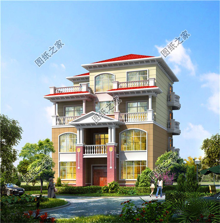 適合農(nóng)村建的新農(nóng)村建房四層圖紙?jiān)O(shè)計(jì)圖，第三款設(shè)計(jì)師極力推薦