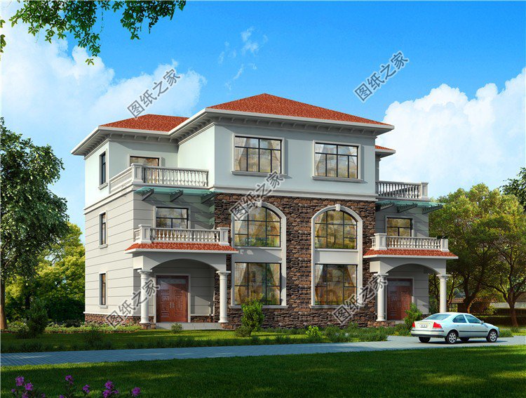 農(nóng)村兄弟雙拼自建房設(shè)計(jì)圖，城里有錢你都不到的好戶型