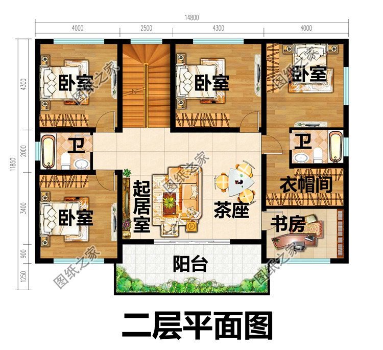 三款農(nóng)村自建平頂別墅二層設(shè)計(jì)圖，外觀新穎氣派，建出來秒殺城里房