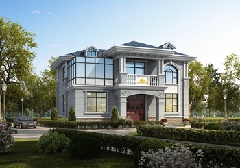 帶陽(yáng)光房的二層簡(jiǎn)歐別墅圖紙，戶型經(jīng)典實(shí)用