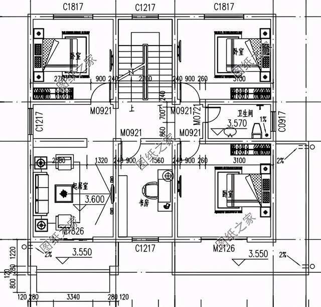 農(nóng)村二層簡約房子圖片，造型簡單，打造溫馨的家