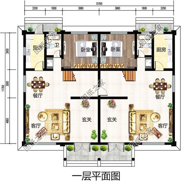 農村二層雙拼小洋樓，簡單大氣看過來吧