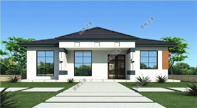 農(nóng)村自建一層極簡主義小別墅，簡約而不簡單