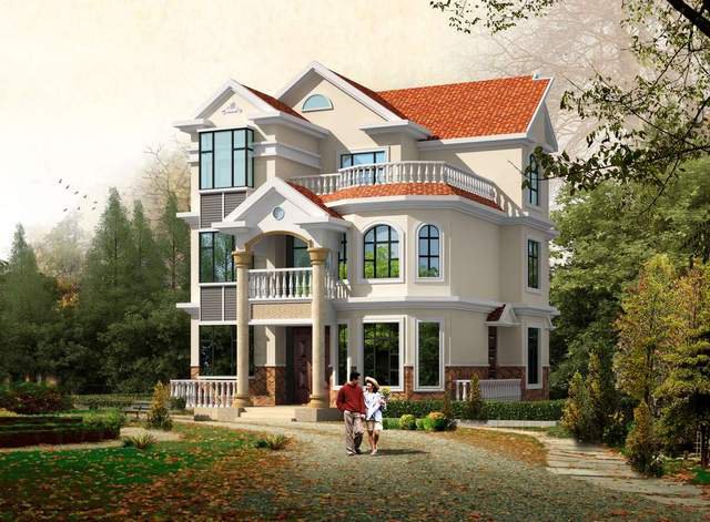 誰看了都豎大拇指的三層帶電梯別墅效果圖，絕了