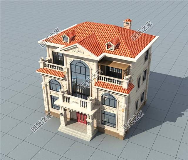 誰看了都豎大拇指的三層帶電梯別墅效果圖，絕了