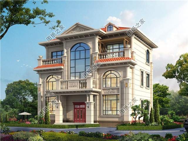 誰看了都豎大拇指的三層帶電梯別墅效果圖，絕了