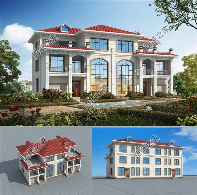 多少次的回眸才有這樣一處農(nóng)村兄弟雙拼別墅設(shè)計(jì)圖