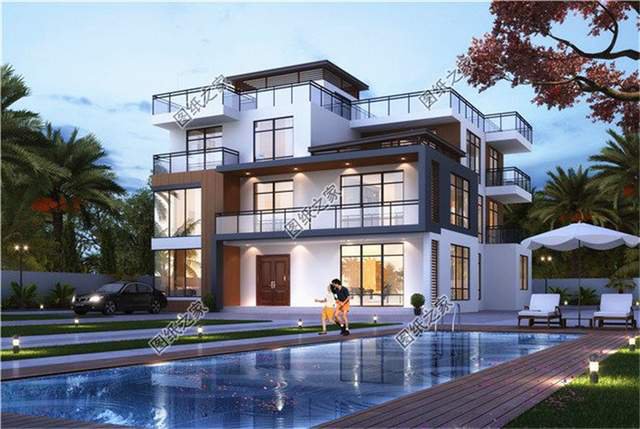 不帶羅馬柱的超現(xiàn)代三層別墅設(shè)計(jì)圖，這樣的風(fēng)格你愛(ài)了嗎