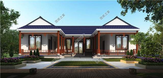 古香古氣的新中式一層別墅，濃濃的書香味