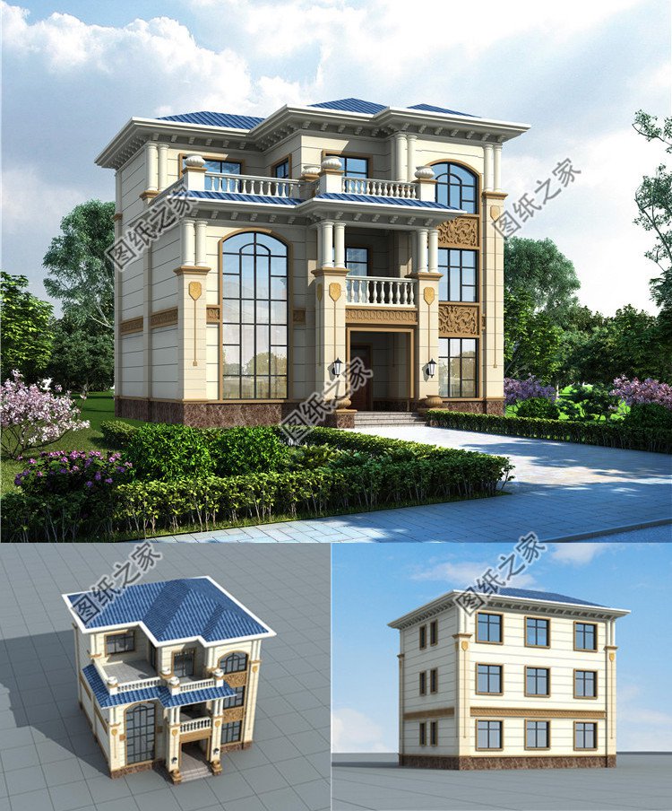 三層豪華小別墅設(shè)計(jì)方案效果圖