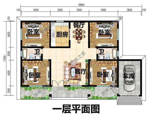 超大平多風(fēng)格一層別墅設(shè)計(jì)圖紙，真是有派又有面
