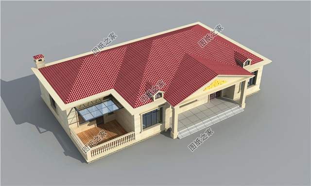 超大平多風(fēng)格一層別墅設(shè)計(jì)圖紙，真是有派又有面