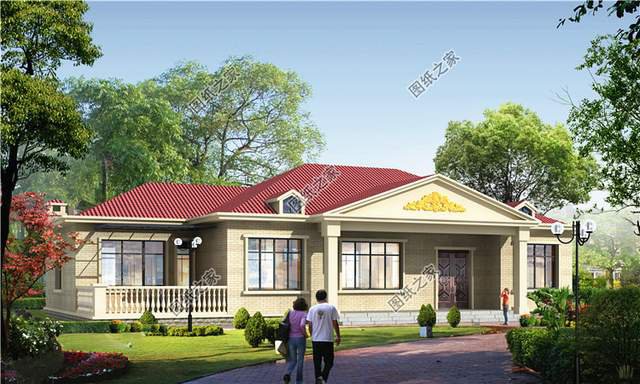 超大平多風(fēng)格一層別墅設(shè)計(jì)圖紙，真是有派又有面