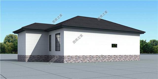 超大平多風(fēng)格一層別墅設(shè)計(jì)圖紙，真是有派又有面