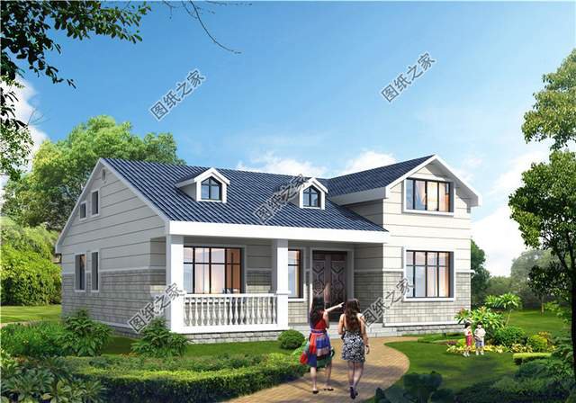 帶閣樓的一層別墅設計圖，用它養(yǎng)老溫馨又舒適