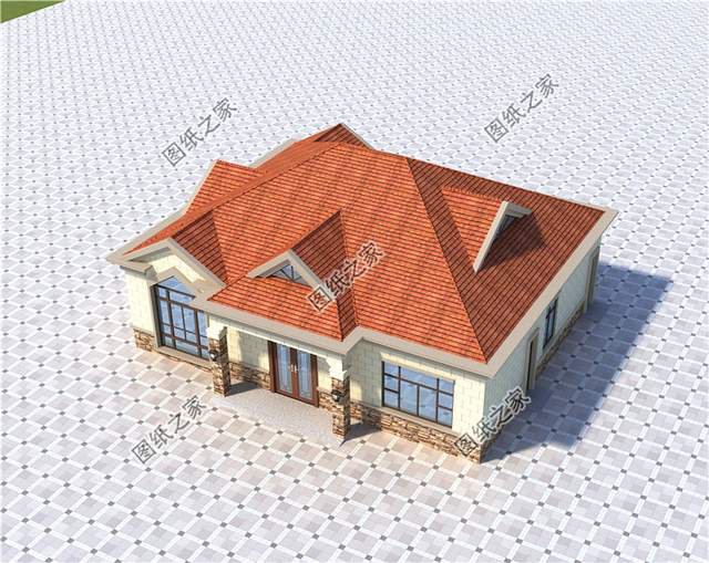 帶閣樓的一層別墅設計圖，用它養(yǎng)老溫馨又舒適