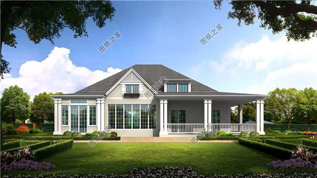 帶閣樓的一層別墅設計圖，用它養(yǎng)老溫馨又舒適