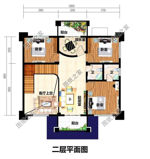 戶型方正經(jīng)濟(jì)又實(shí)惠的二層小別墅，幸福生活的小開(kāi)始