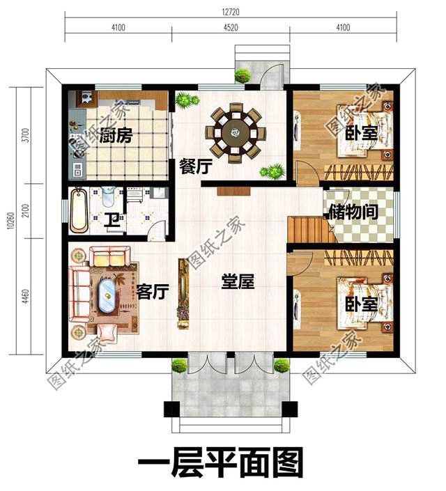 戶型方正經(jīng)濟(jì)又實(shí)惠的二層小別墅，幸福生活的小開(kāi)始