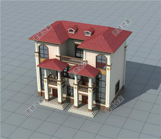 小戶型雙拼別墅自建房，連在一起的雙胞胎