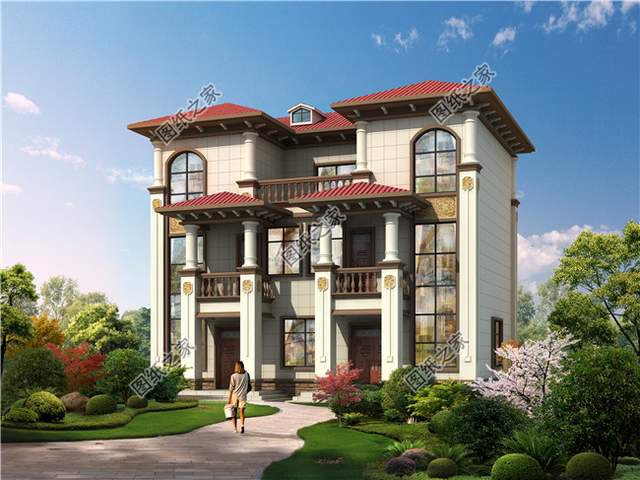 小戶型雙拼別墅自建房，連在一起的雙胞胎