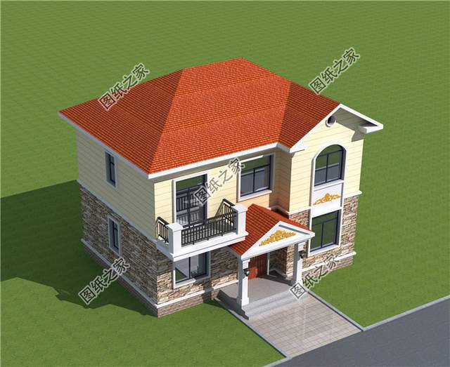 主體造價15萬左右的二層別墅設(shè)計圖，簡單中帶著時尚