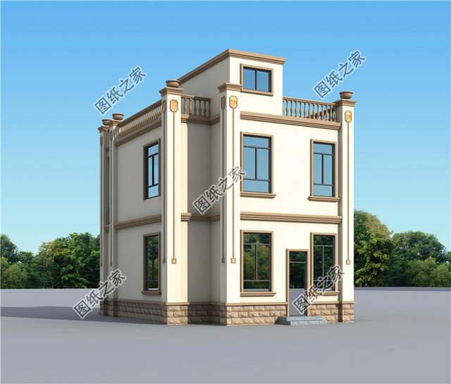 主體造價15萬左右的二層別墅設(shè)計圖，簡單中帶著時尚