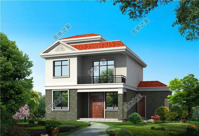 主體造價15萬左右的二層別墅設(shè)計圖，簡單中帶著時尚