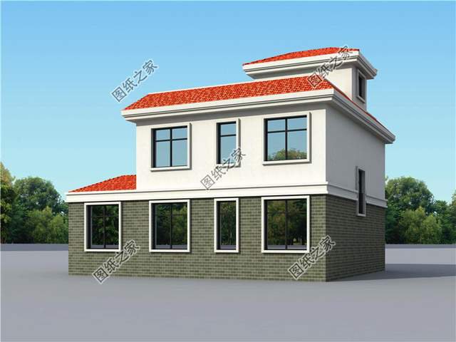 主體造價15萬左右的二層別墅設(shè)計圖，簡單中帶著時尚