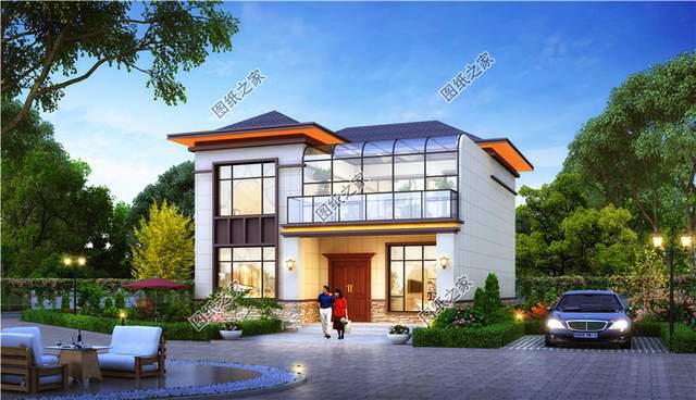 帶陽光房的二層別墅設(shè)計(jì)圖，讓我們領(lǐng)略四季春華秋實(shí)