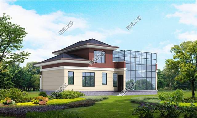 帶陽光房的二層別墅設(shè)計(jì)圖，讓我們領(lǐng)略四季春華秋實(shí)