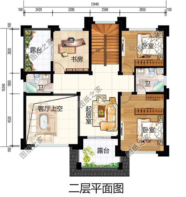 三開間的新中式別墅效果圖，雍容華貴盡顯大宅風范