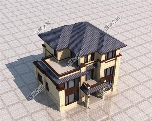 三開間的新中式別墅效果圖，雍容華貴盡顯大宅風范