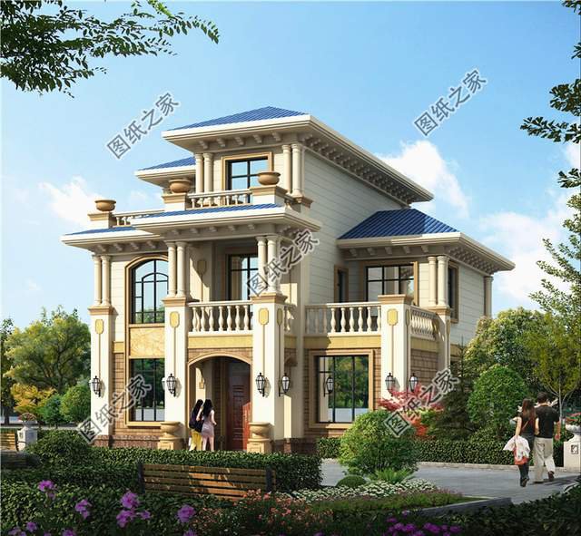 三層歐式風(fēng)格別墅，大氣羅馬柱，滿滿的入室儀式感