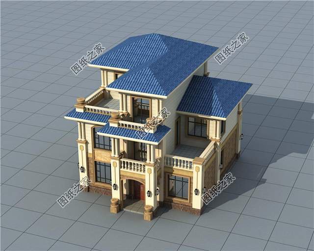 三層歐式風(fēng)格別墅，大氣羅馬柱，滿滿的入室儀式感