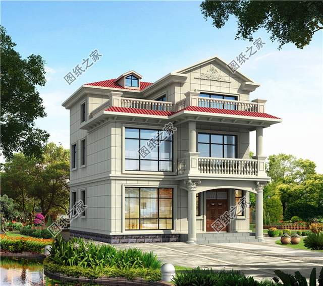 三層歐式風(fēng)格別墅，大氣羅馬柱，滿滿的入室儀式感