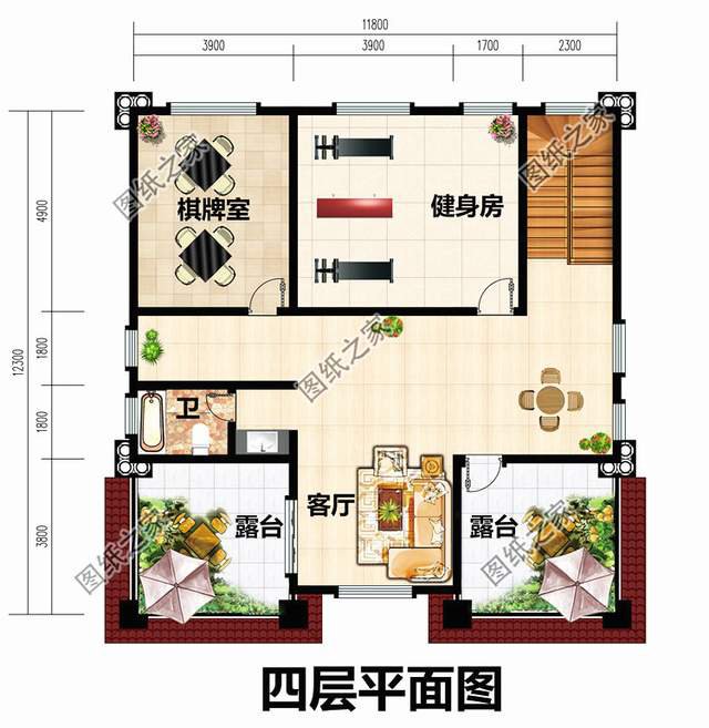 霸氣外漏的鄉(xiāng)村四層別墅設計圖，想低調(diào)都不行