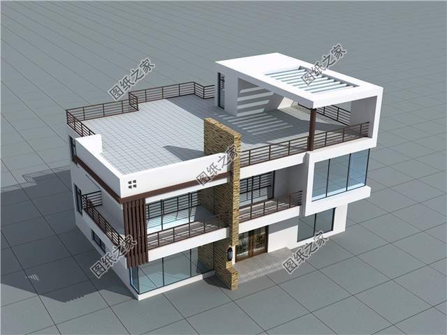 精致的優(yōu)雅，現(xiàn)代平頂別墅，建房最好的選擇