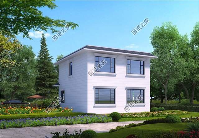 農(nóng)村宅地基小，開間8米左右的二層房屋設(shè)計(jì)圖滿足你的條件