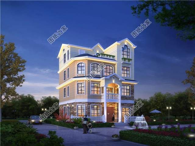 占地130平左右四層樓房設(shè)計圖，三代同堂都能住得過來